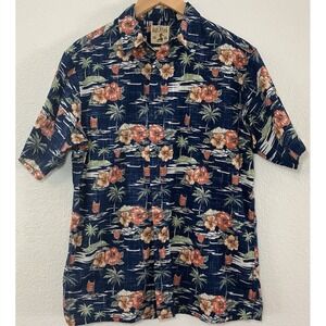 Red Head Brand Co. Hawaiian Shirt Tropical Floral Print Short Sleeve